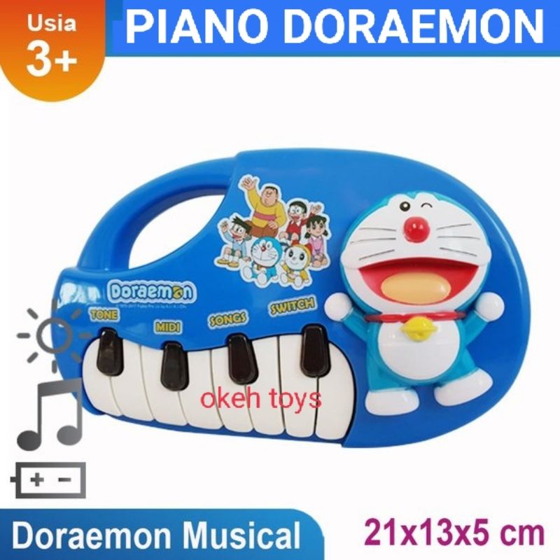 Mainan anak piano karakter Doraemon musical