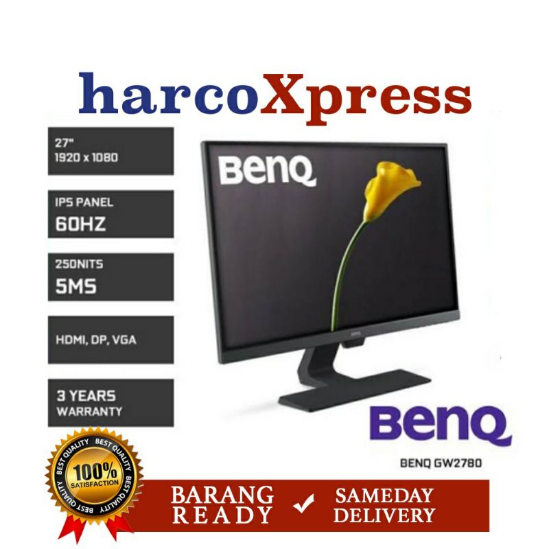 Monitor LED BenQ GW2780 IPS Eyecare built in speaker hdmi DP vga 27inch fhd