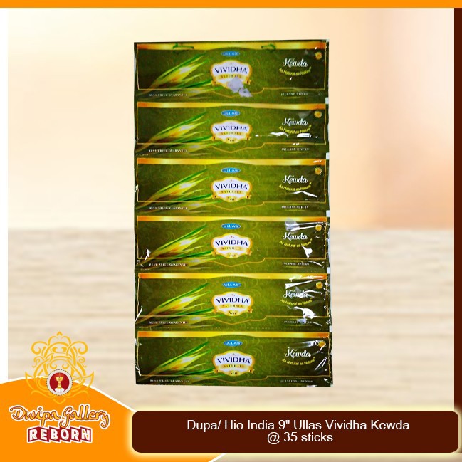 Dupa/ Hio India 9&quot; Ullas Vividha Kewda @ 35 sticks (1 Renceng 6pcs)