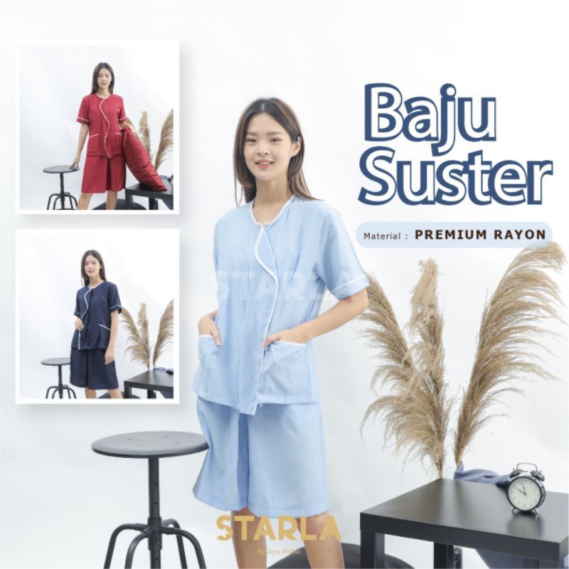 BAJU SUSTER / BAJU BABY SITTER / SERAGAM SUSTER / BAJU SERAGAM SUSTER KULOT / NANNY UNIFORM SHERRY