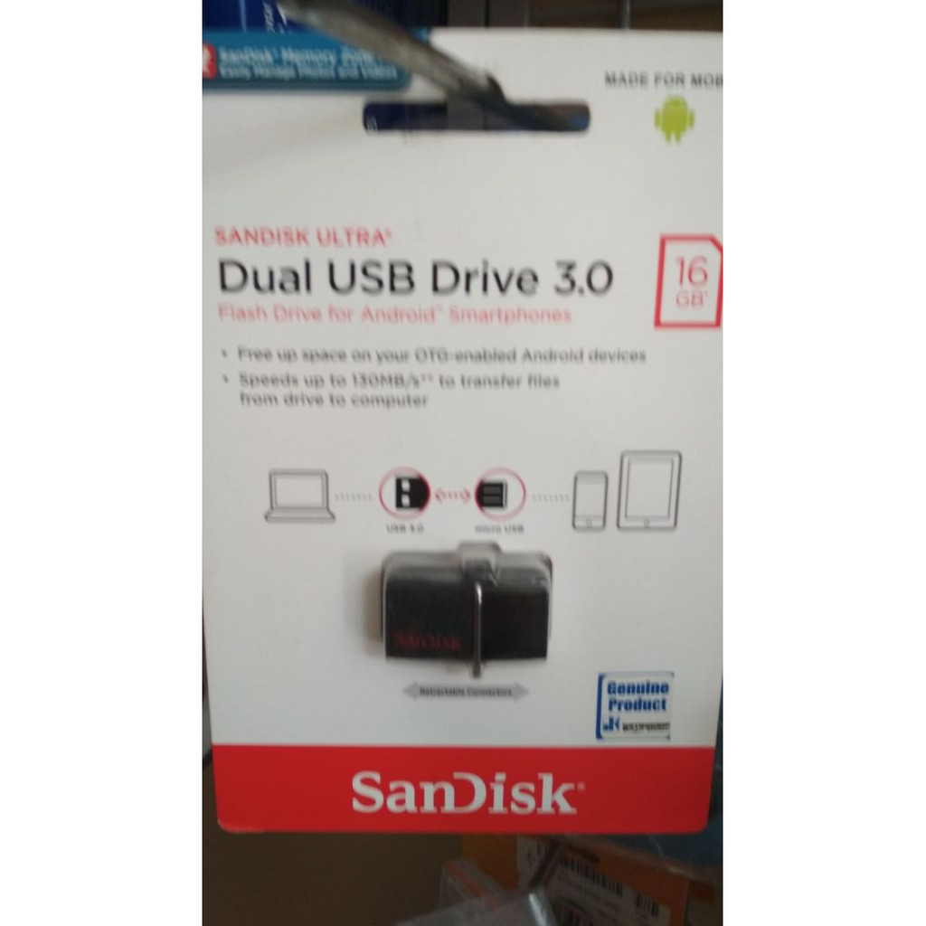Sandisk OTG 16GB USB 3.0 Original Garansi Resmi