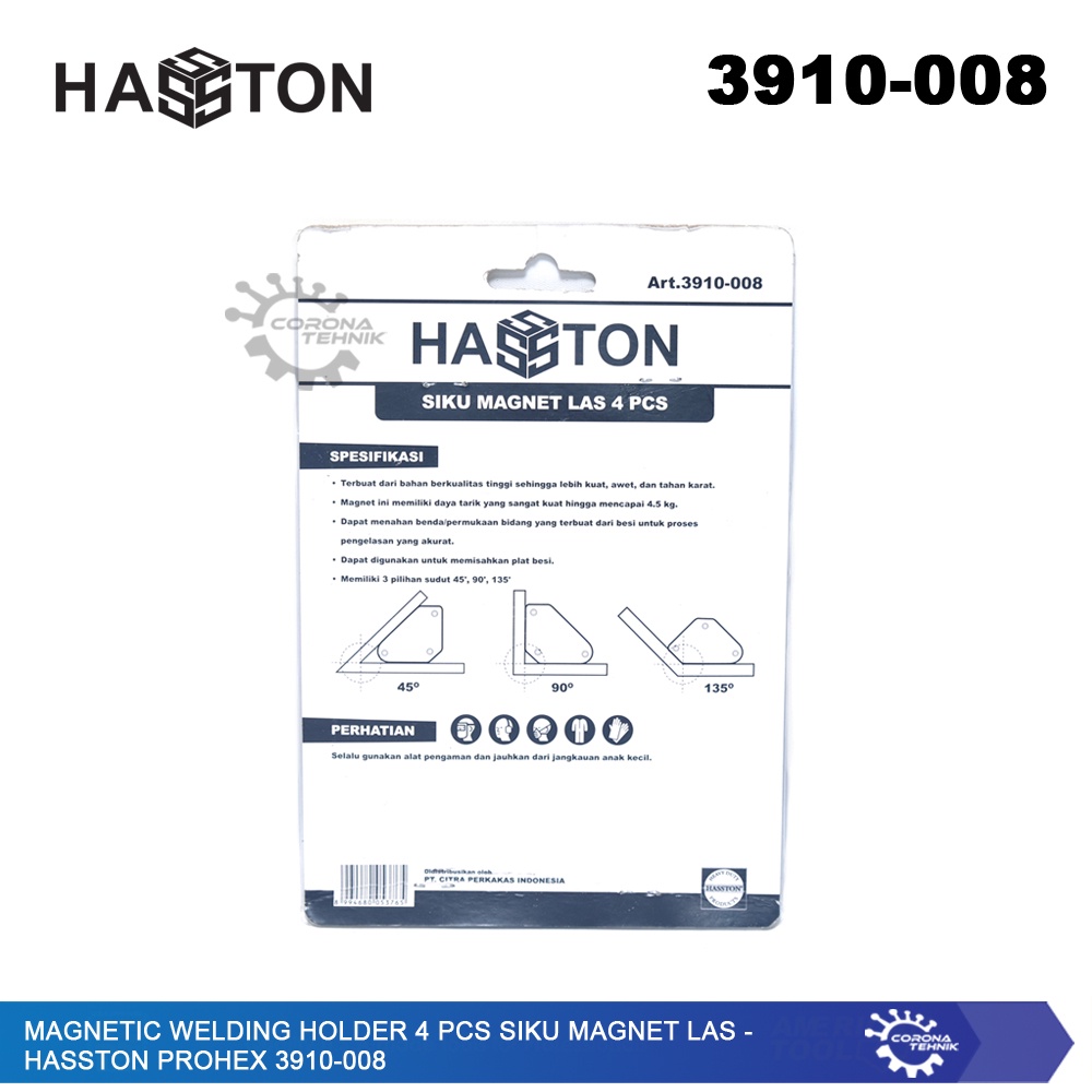 Hasston Prohex 3910-008 - Magnetic Welding Holder 4 Pcs Siku Magnet Las