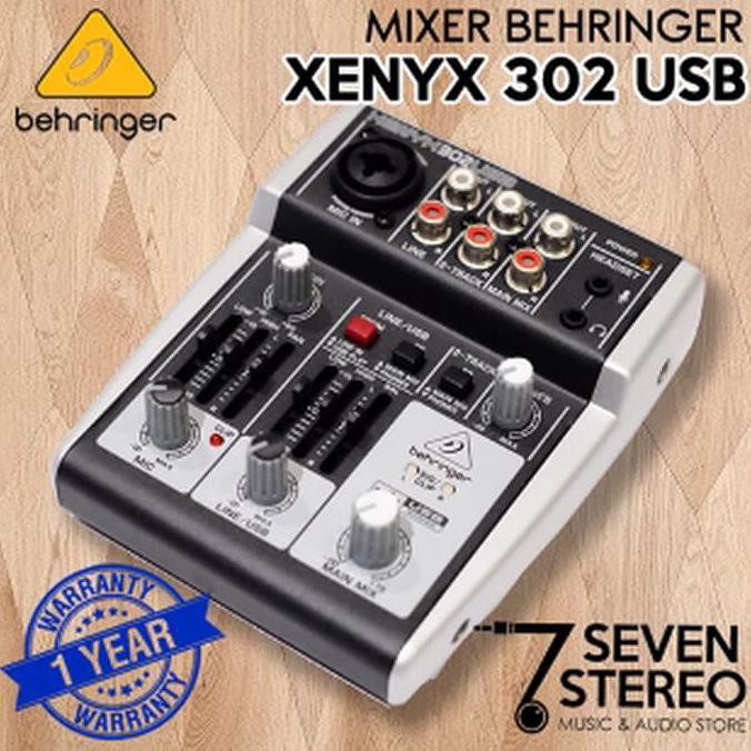 MIXER BEHRINGER XENYX 302USB with audio interface