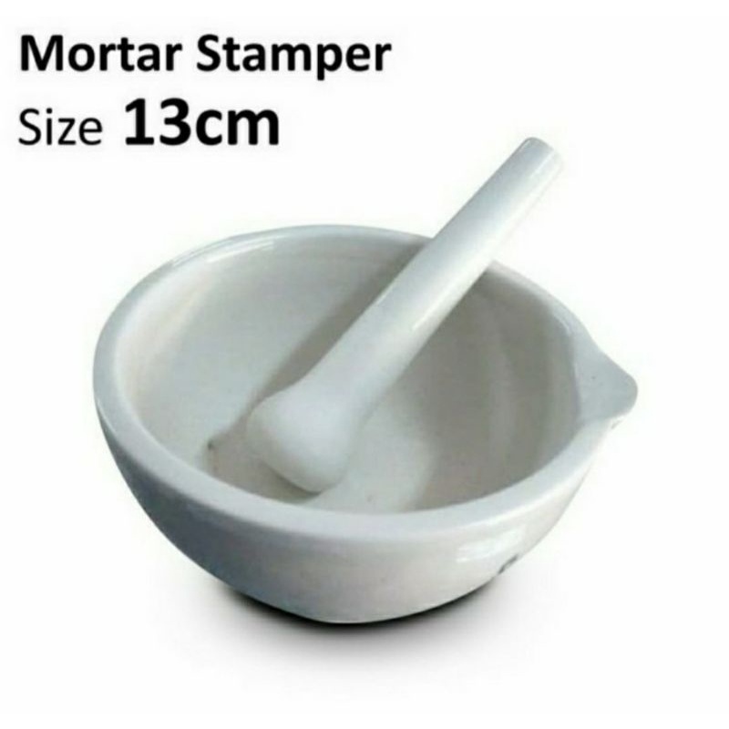Mortar Stamper 13 cm/ Alat penumbuk obat 13cm