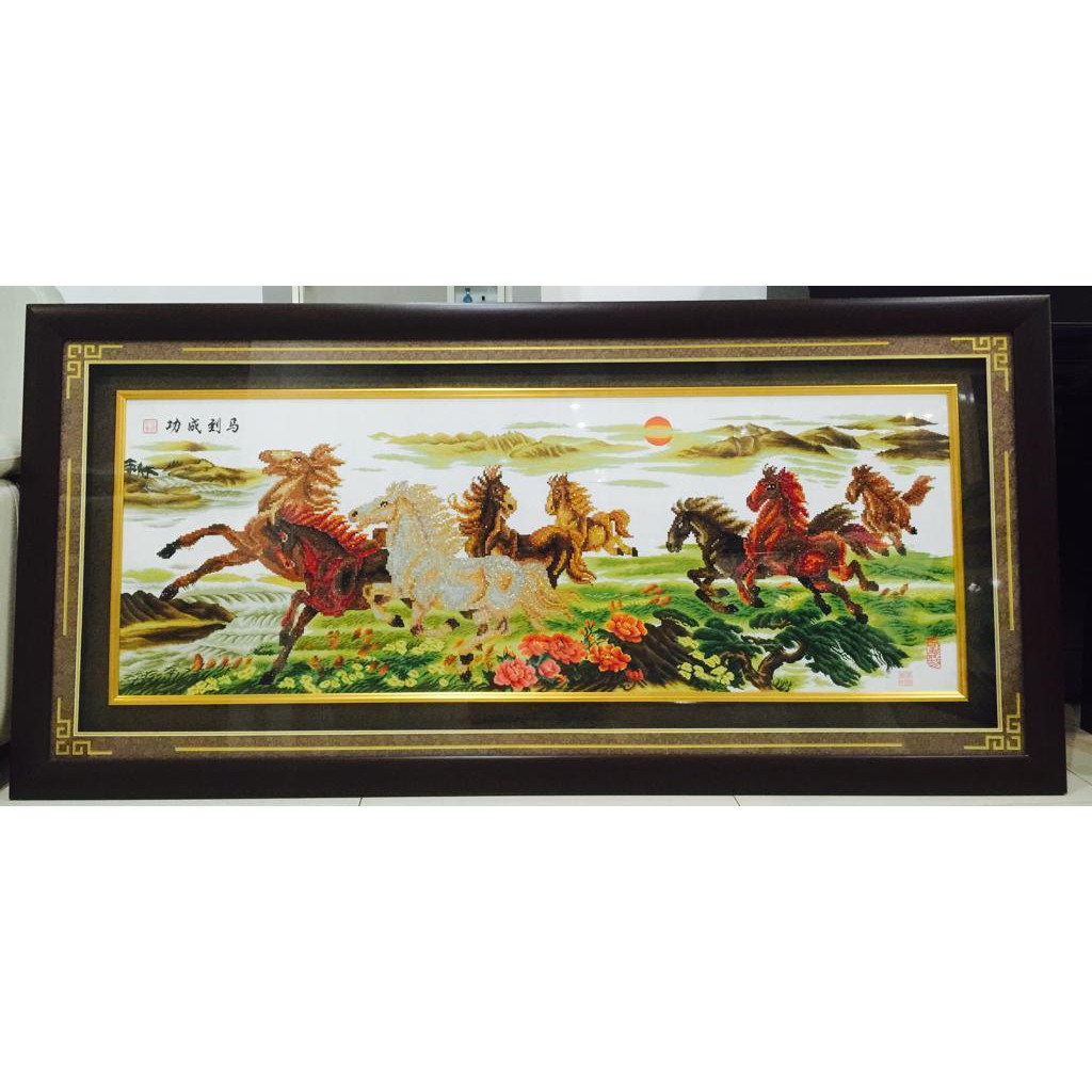 lukisan diamond berlian 5D kuda hoki