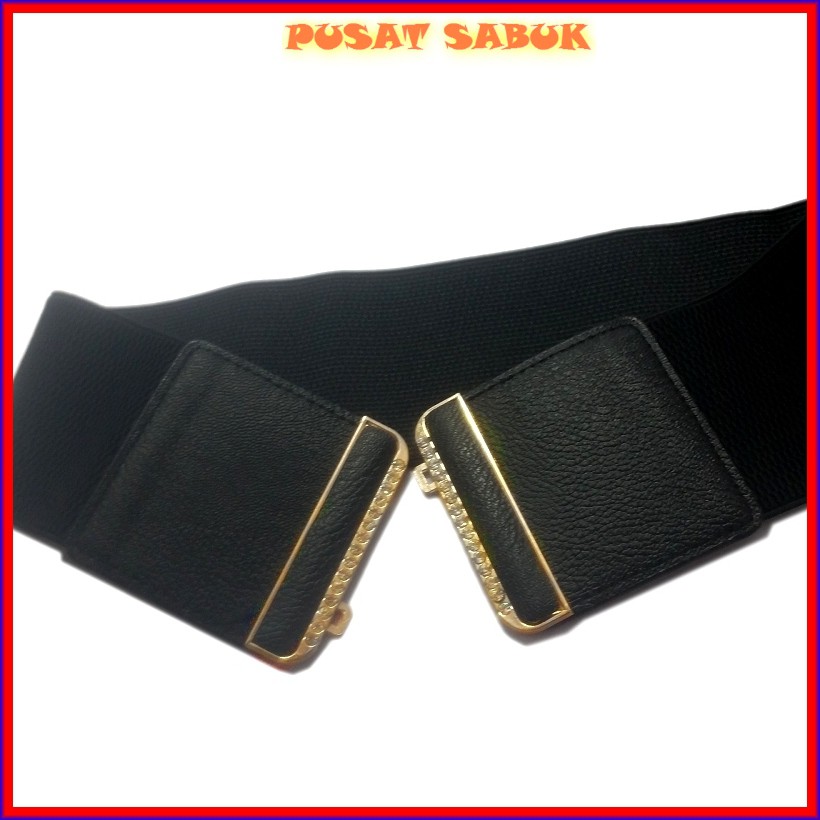 Gesper Fashion Sabuk Wanita Obi Karet Women Belt Ikat Pinggang Elastis Cewek Korea Oby Jumbo Besar