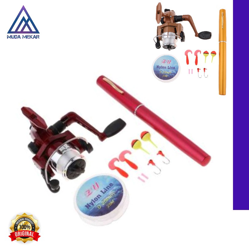 Pancing Pena Mini Reel Jumbo Panjang 1.5 Meter ++