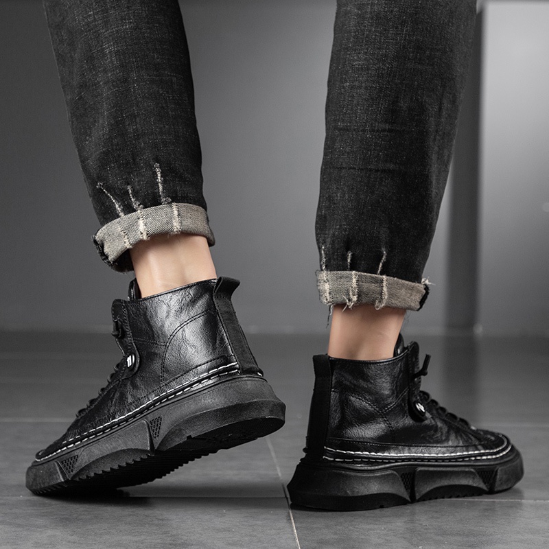 Toread Sepatu Boots Casual Style Premium Bahan Kulit Sintetis Shoes Terbaru Import Style Korea KSF101