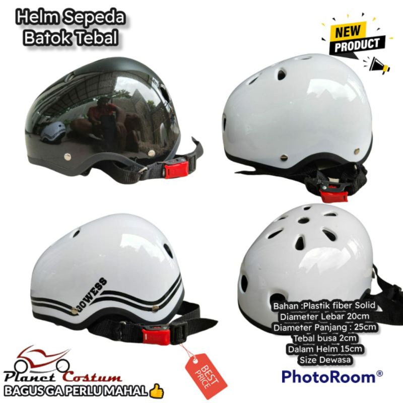 Helm Sepeda Gowes Batok Motif Polos Mtb Downhill bmx  jersey celana polygon hitam bicycle helmet