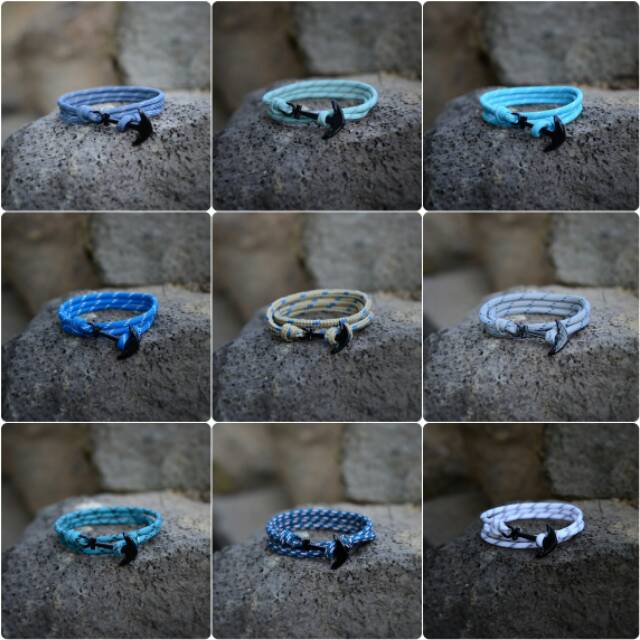 Gelang Jangkar Besi Tali Paracord Adjustable