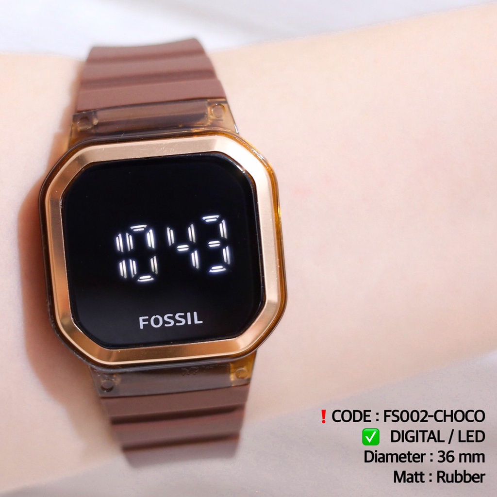 Jam tangan LED touch screen layar sentuh premium tali karet rubber wanita pria