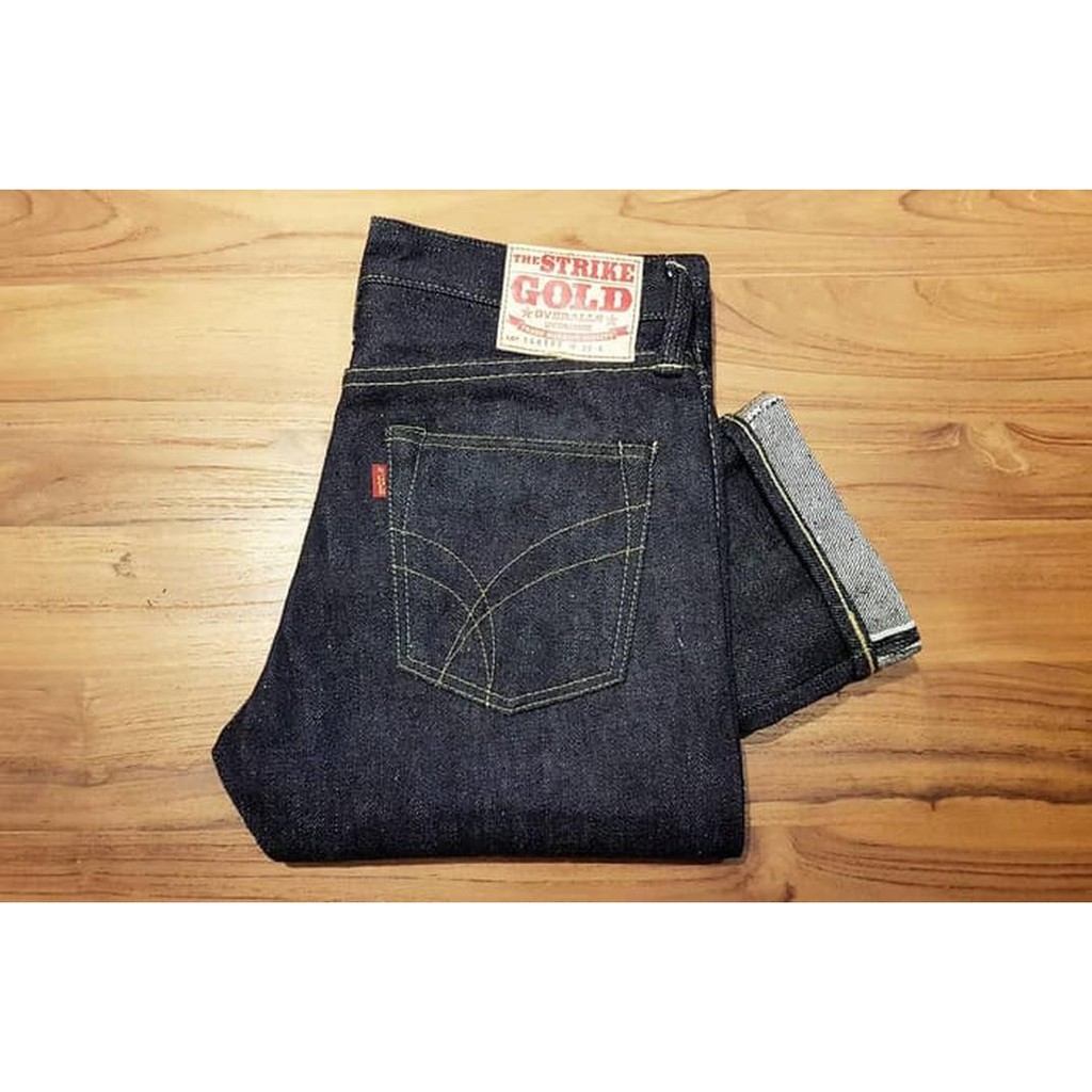 the strike gold denim