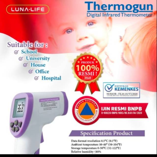 Thermometer infrared Luna Termometer gun Luna