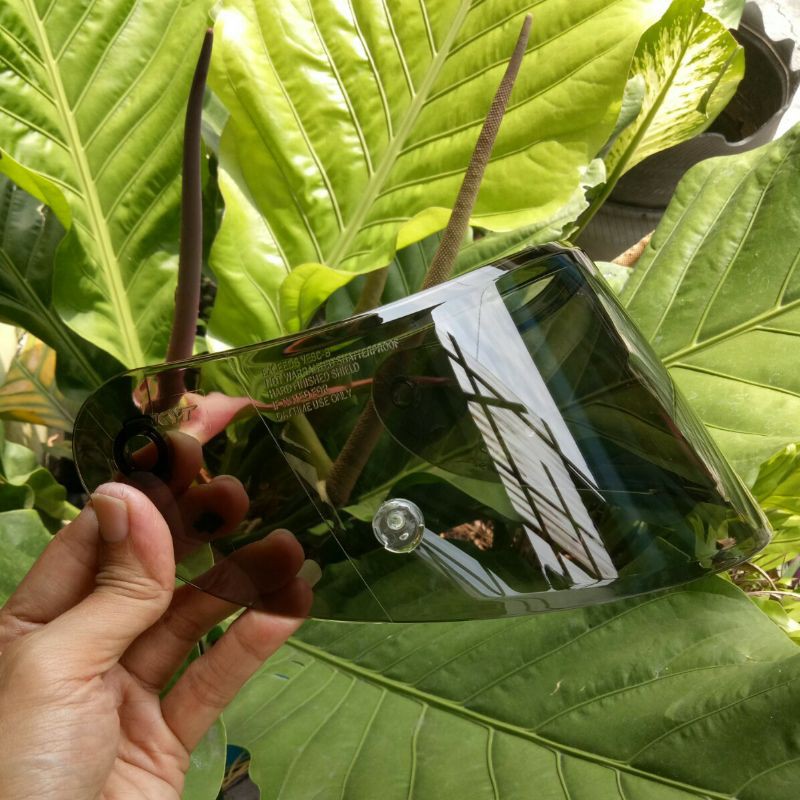 TERMURAH FLAT VISOR LIGHT SMOKE VENDETTA 2 FALCON ORIGINAL FREE STICKER & MASKER