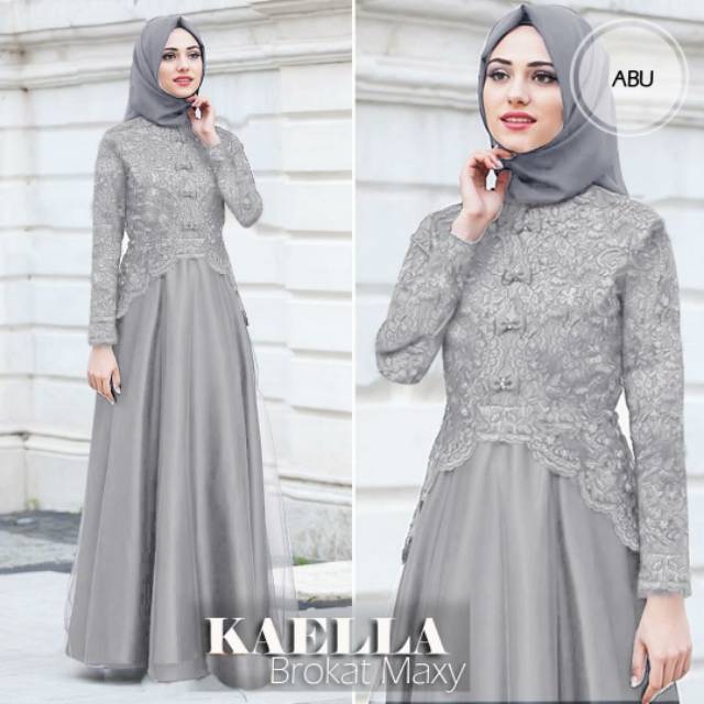 MAXI DRESS GAMIS KAELLA/DELLA KID GAMIS BRUKAT ANAK DAN DEWASA (BISA COD) BAYAR DI TEMPAT