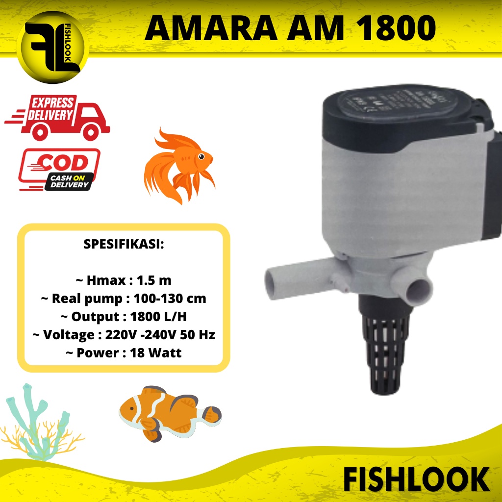 MESIN POMPA AMARA AM 1800 APOWER HEAD AQUARIUM AQUASCAPE AMARA AM 1800 A AM - 1800A POMPA AIR CELUP