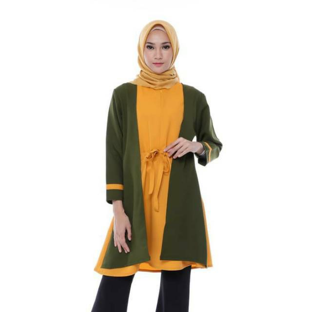 Atasan muslim wanita original Tamara tunik polos blus