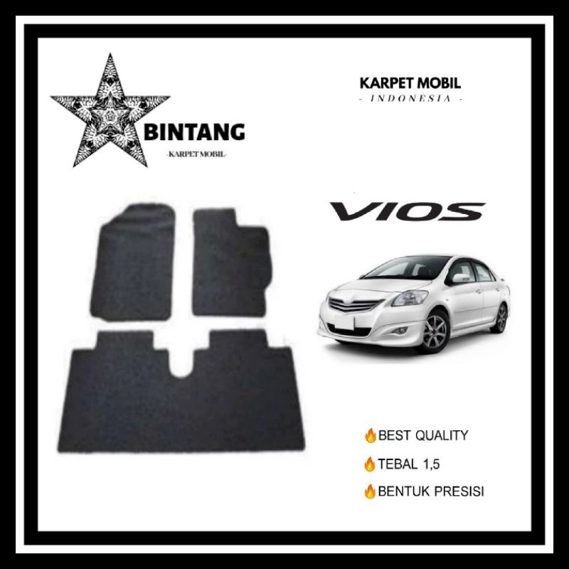 KARPET MIE-KARPET MOBIL VIOS GEN 2&3-COILMAT-1 WARNA-2 BARIS-PRESISI