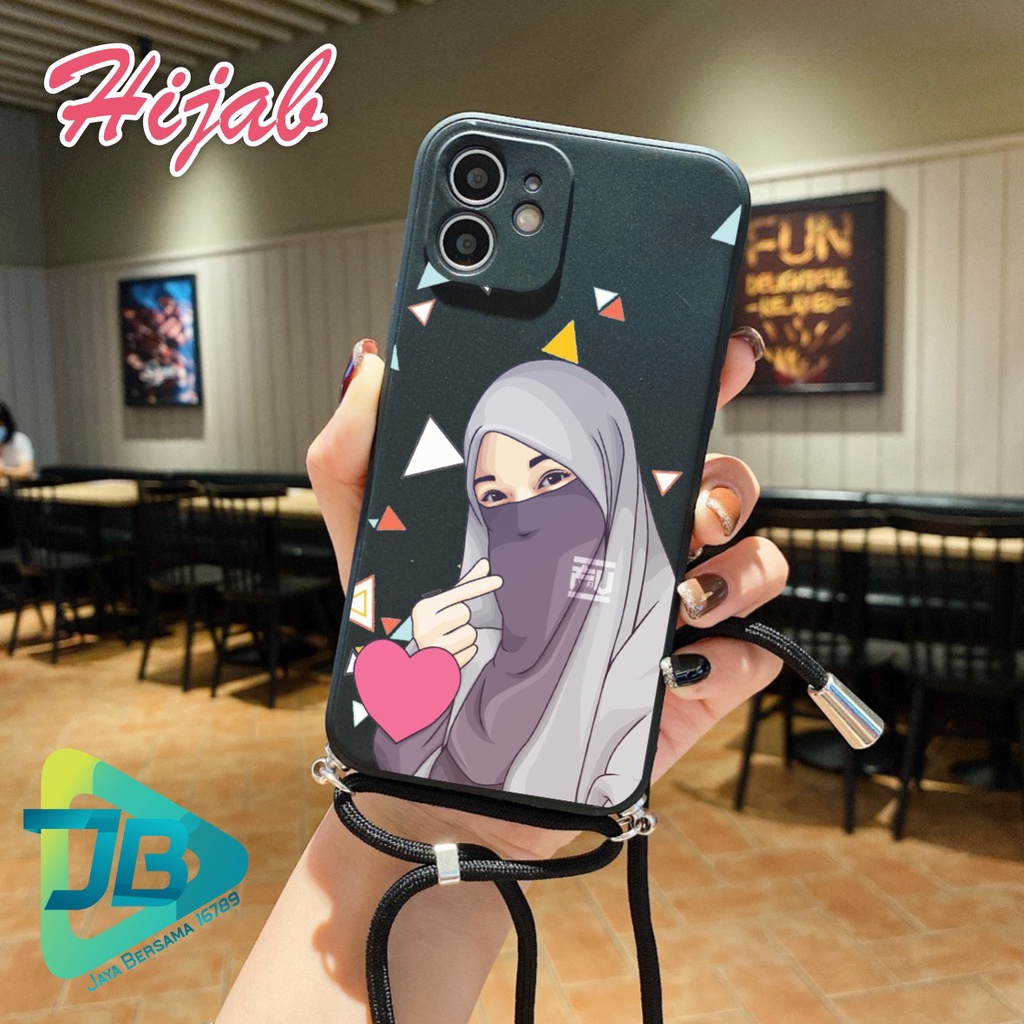 SOFTCASE SILIKON SLINGCASE TALI LANYARD STRAP PHONE MACARON PELINDUNG KAMERA HIJAB OPPO VIVO SAMSUNG XIAOMI REALME IPHONE ALL TYPE JB5483