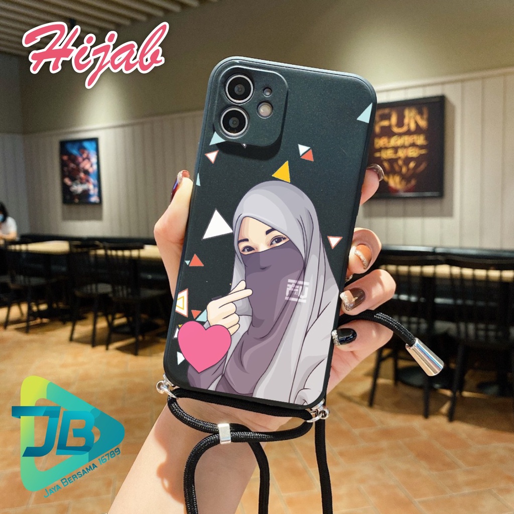 SOFTCASE SILIKON SLINGCASE TALI LANYARD STRAP PHONE MACARON PELINDUNG KAMERA HIJAB OPPO VIVO SAMSUNG XIAOMI REALME IPHONE ALL TYPE JB5483