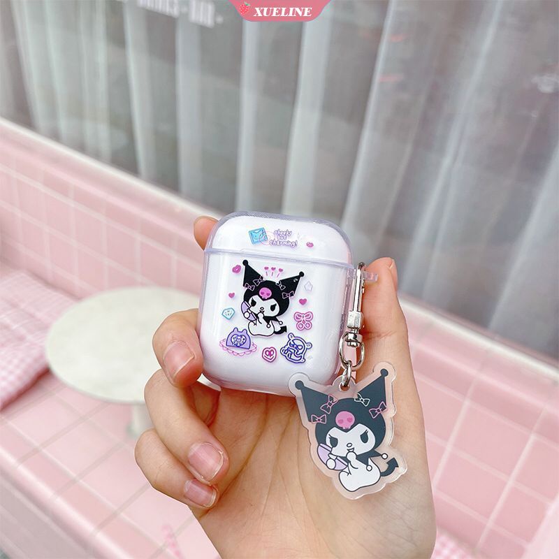 Casing Soft Case Silikon Motif Kartun Nakal Kuromi Untuk AirPods 1 / 2 pro