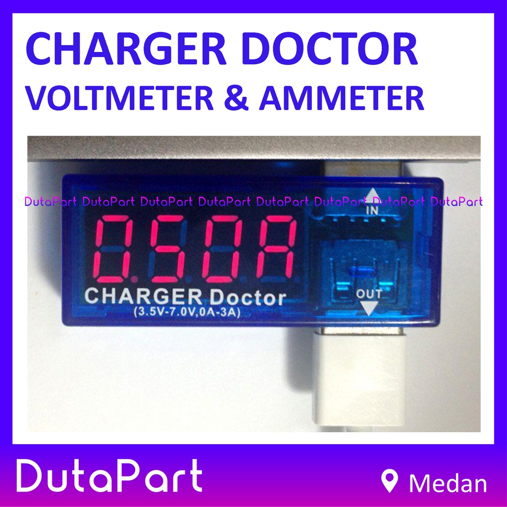 USB Charger Charging Doctor Voltmeter Amperemeter Ammeter Volt Current