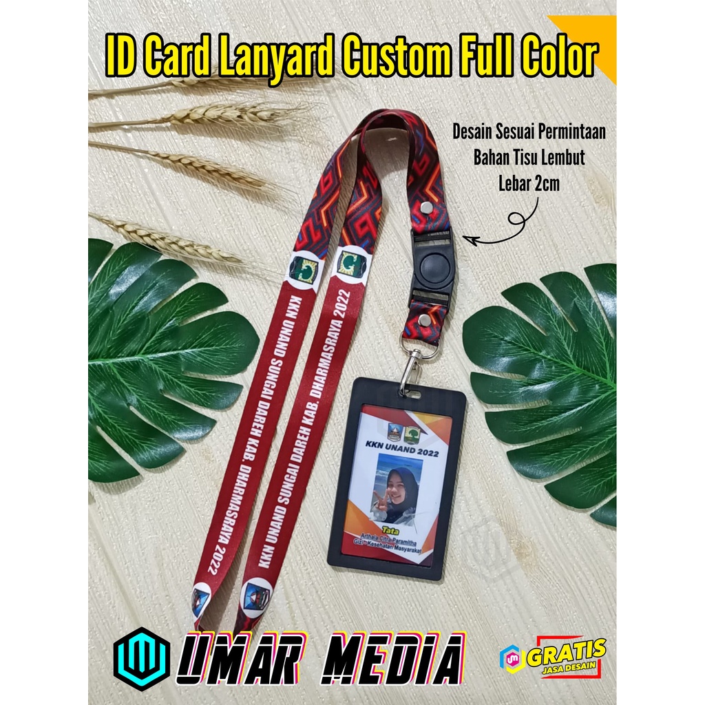 

ID CARD CUSTOM TALI LANYARD ID CARD PRINTING 2 CM FULL COLOR LANYARD ID CARD KARYAWAN LANYARD KKN LANYARD KEPANITIAAN LANYARD KARYAWAN BUMN