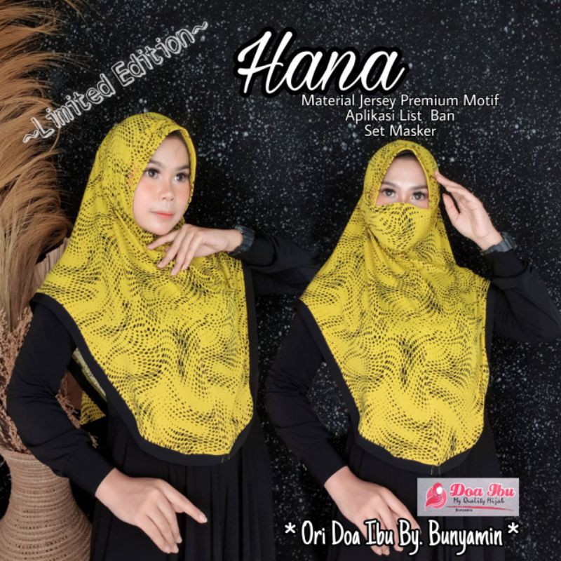 Jilbab Doa Ibu Motif / Original Doa Ibu / Hijab Best Seller
