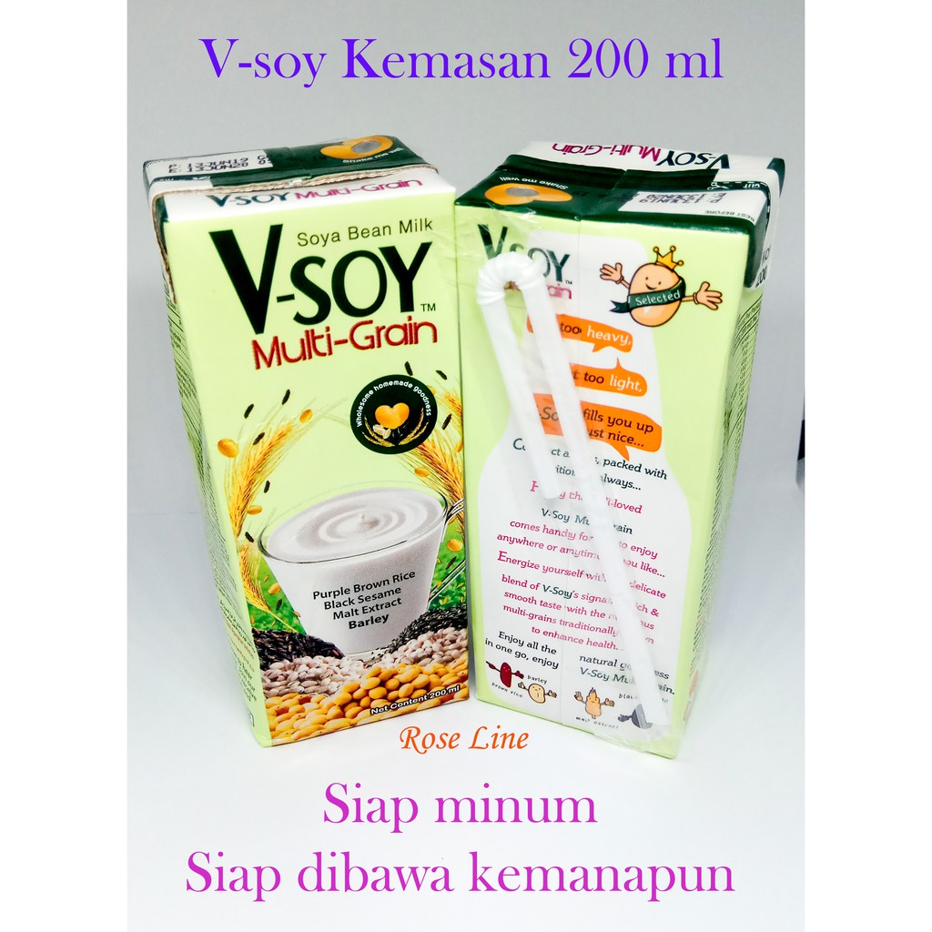 V Soy Multi Grain 200 Ml Kemasan Baru Shopee Indonesia