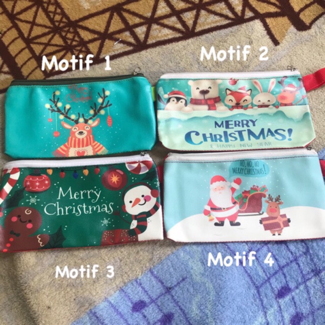 

tak pensil tempat alat tulis tema natal christmas anak