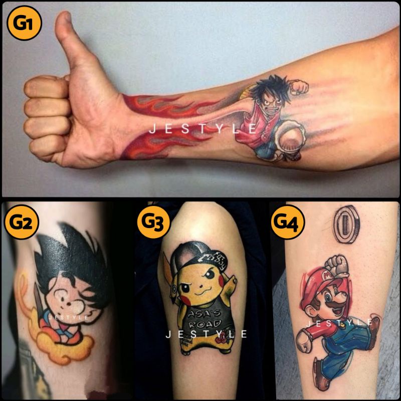 Jual Tatto Temporer Tattoo Temporary Anime One Piece Dragon Ball Naruto Shopee Indonesia