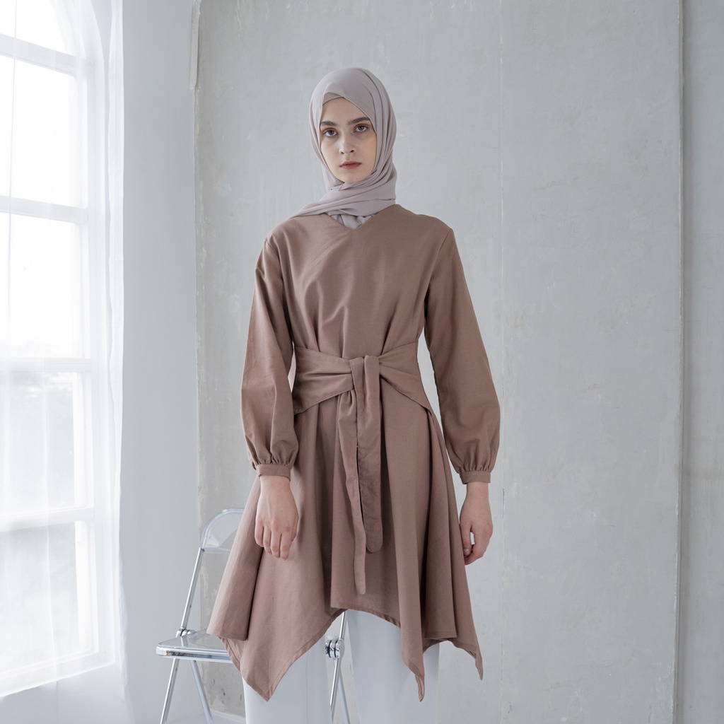 TUNIQUE | SAHARA COLLECTION | Luna Atasan Tunik Wanita Kekinian Terbaru | Dress Kemeja Tunik Cantik 