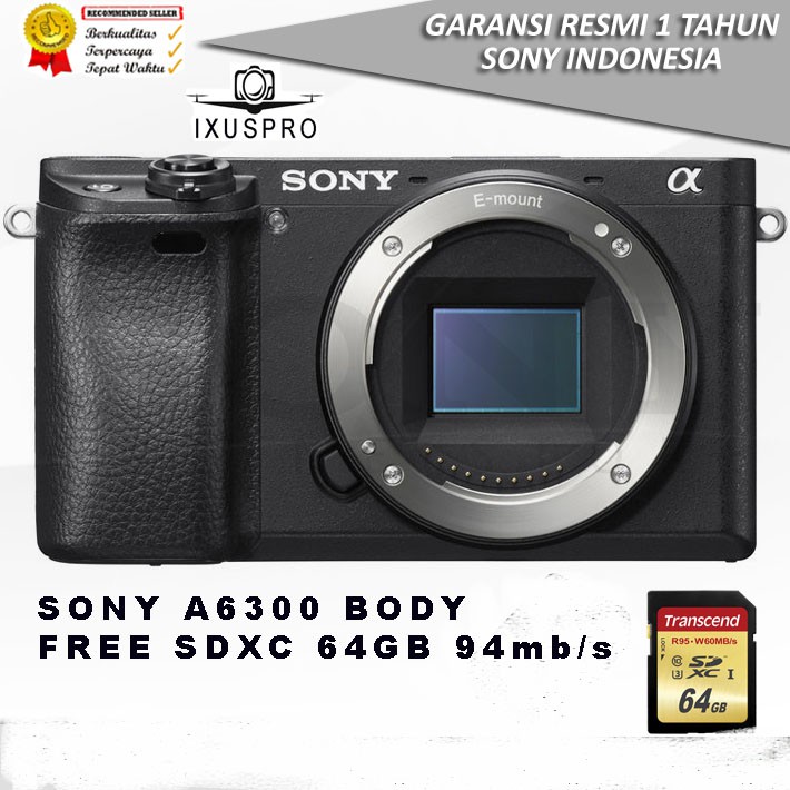 SONY A6300 BODY ONLY / KAMERA SONY ALPHA 6300 BO /KAMERA MIRRORLES