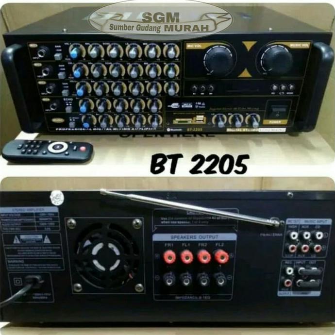 POWER AMPLIFIER KARAOKE SANSUI BT 2205 USB SD BLUETOOTH RADIO