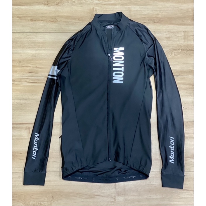 (BAJU BEKAS) Jersey Sepeda Wanita Lengan Panjang Monton Warna Hitam Size L