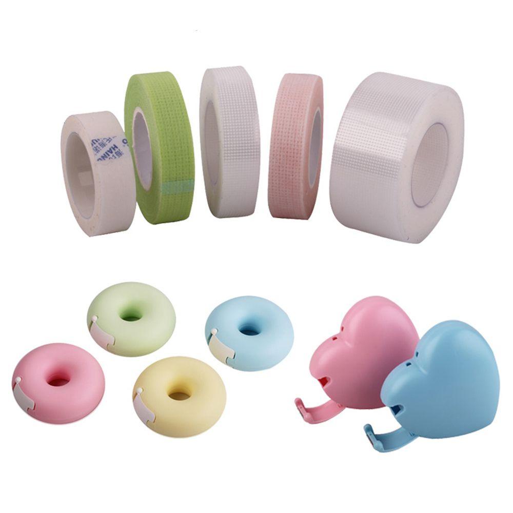 Preva Eyelash Tape Holder Pemotong Lakban Bulu Mata Bentuk Donat Hati Plastik Profesional