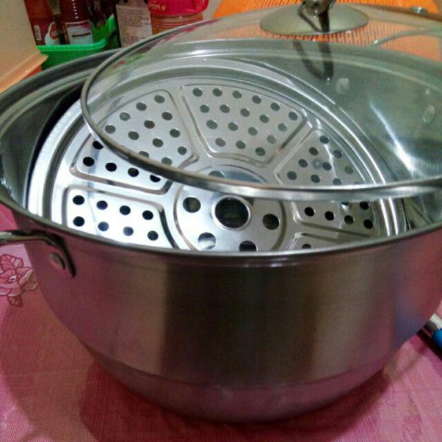 Panci Kukus Steamer Kukusan Dandang Stainless Steel 24 Cm