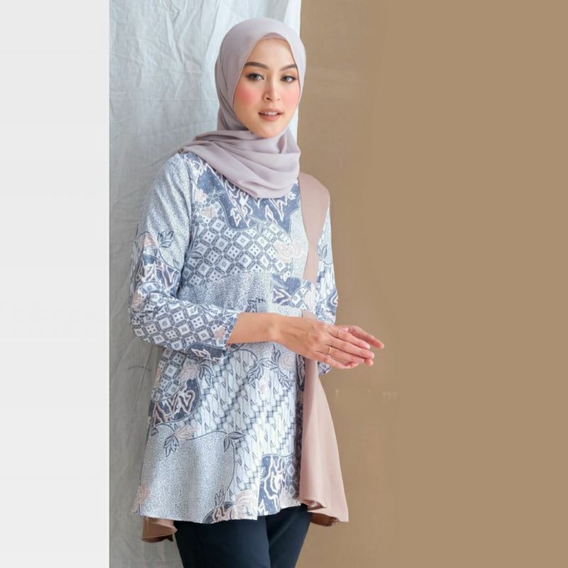 New Anitta Blouse 2 - Koperasi Batik - Cream BKIL001/MP