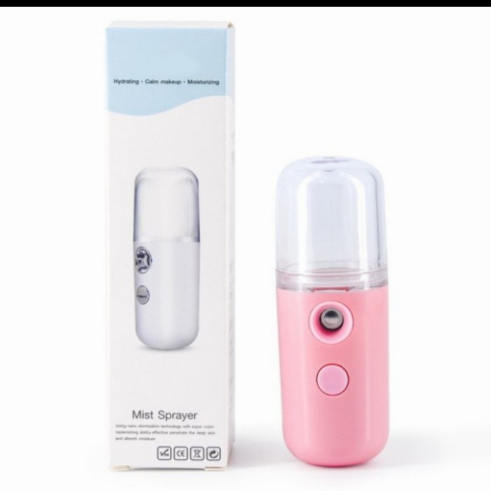 [READY] nano mist sprayer // nano face spray pelembab wajah mini portable usb - Nano spray Pink