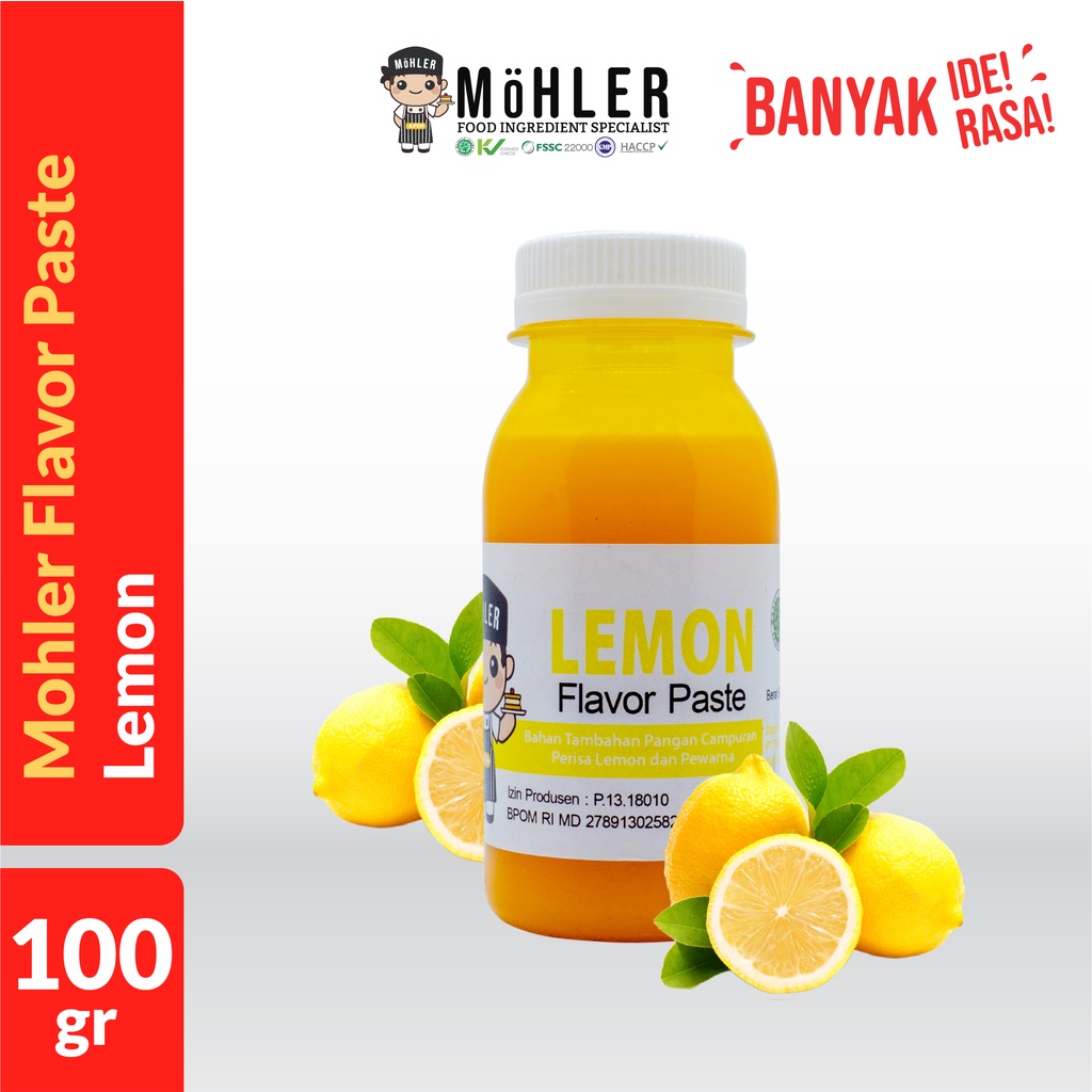 MOHLER Pasta perisa pewarna LEMON (KLIK KOMBO HEMAT UNTUK BELI 1 GRATIS 1)