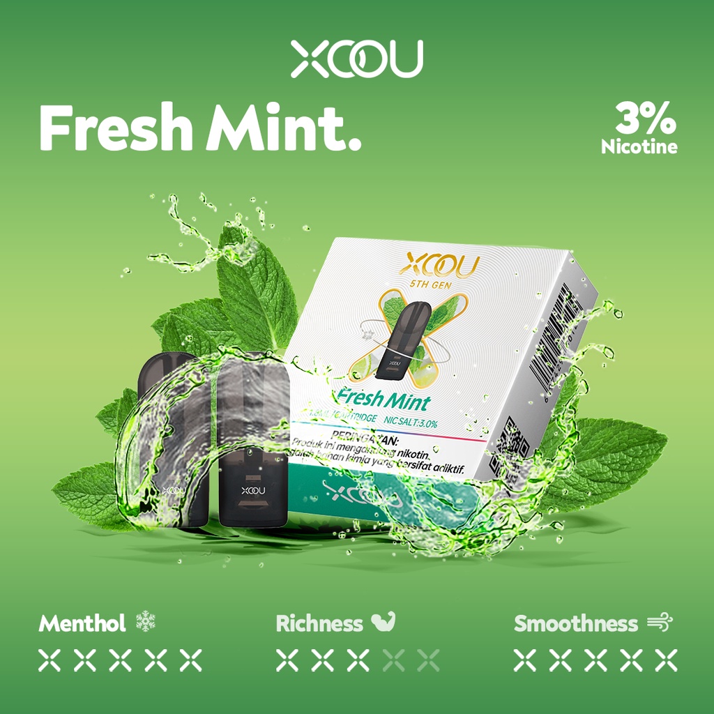 XOOU 5th Generation Mint Flavour 2 CTG - Fresh Mint