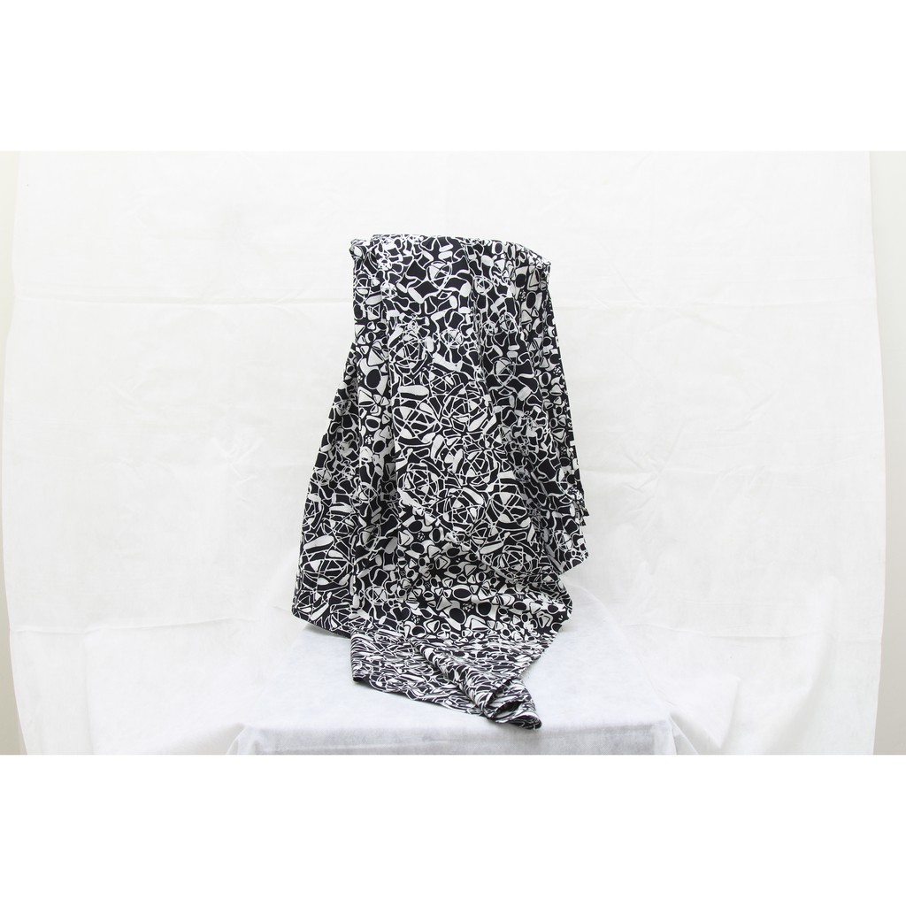 [BATIK CAP] Batik Inovasi Matematika - Three Sextic Black White