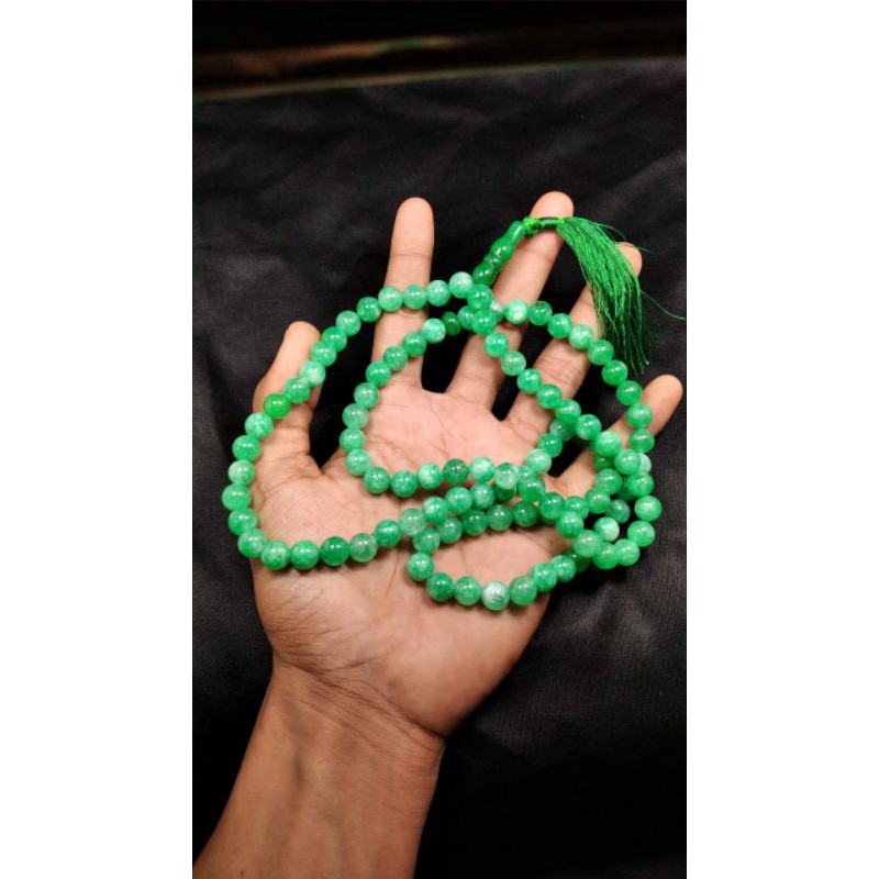 Tasbih batu giok asli natural isi 99butir
