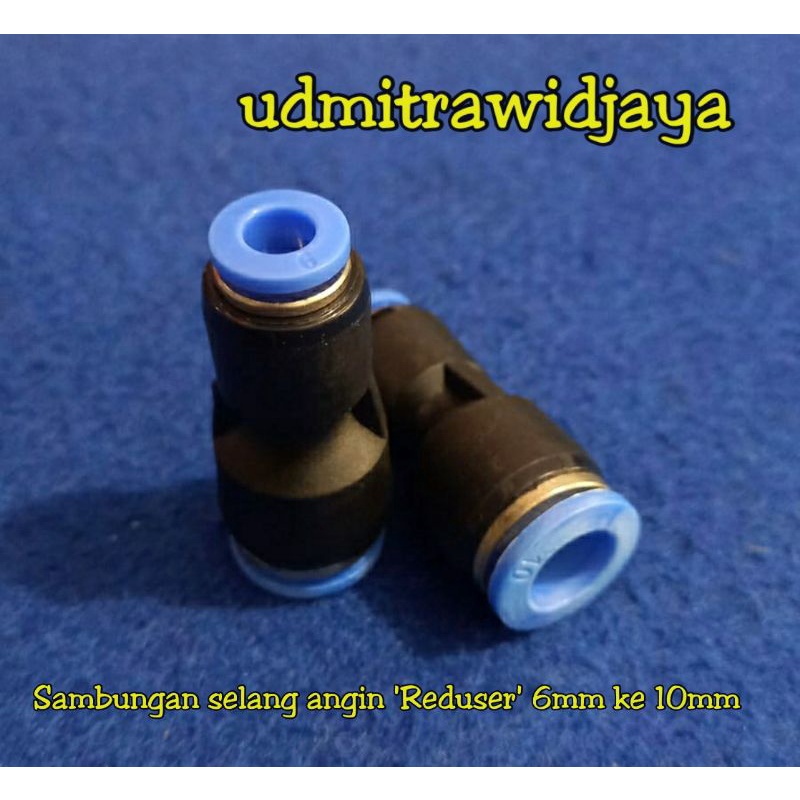 Fitting Reducer - XPG8-6(8mmx6mm) - Lurus Sambungan Selang “XCPC” sambungan selang angin 4mm 6mm 8mm 10mm 12mm reduser selang klakson telolet neple angin over selang selang pu angin hight pressure fitting phneumatic reduser 4mm ke 6mm spg 8-12 xpg xcpg