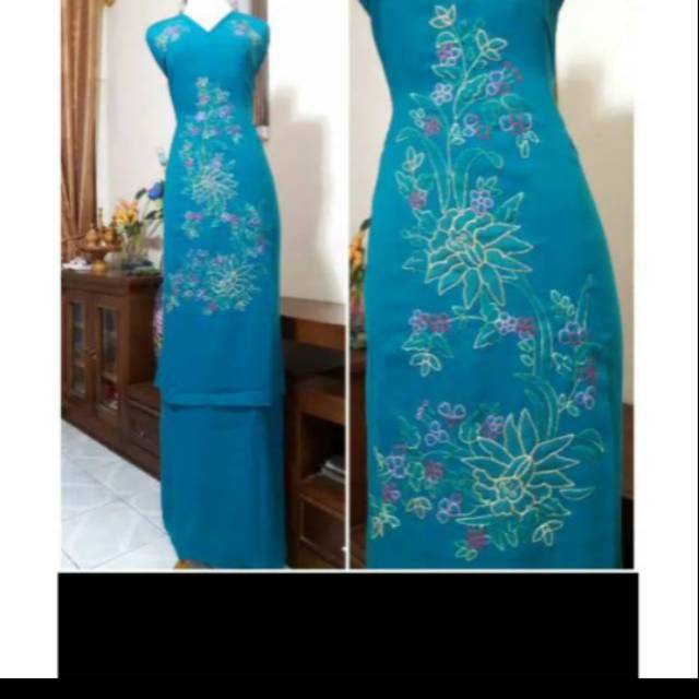 Bahan baju sulam bayang Helena