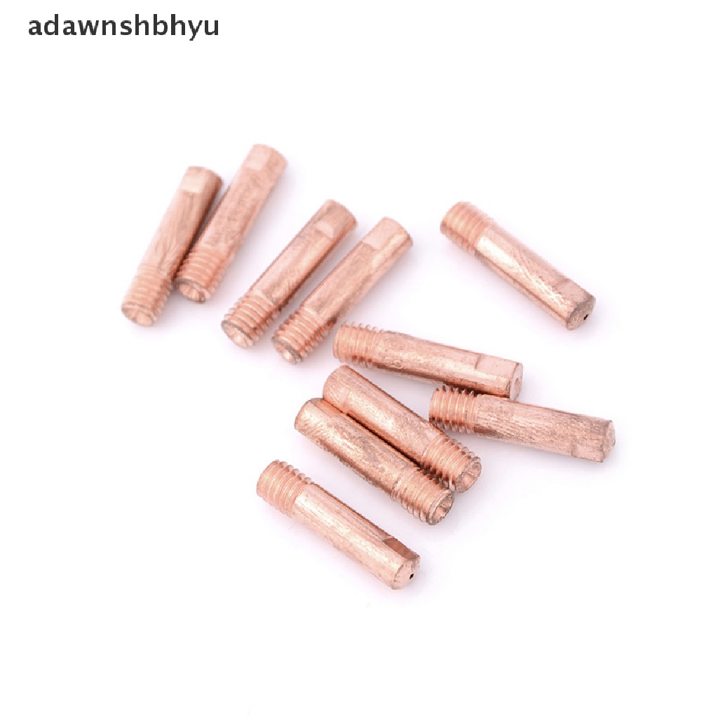 Adawnshbhyu 10pcs Gas Nozzle Gold 15AK-0.8mm Mig Mag Welding Weld Torch Kontak Tips