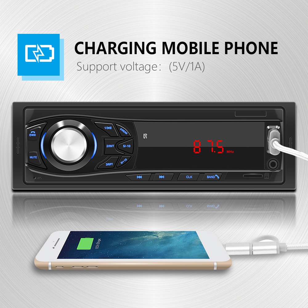 Tape Audio Mobil single din Bluetooth Version Multifungsi Bluetooth USB MP3 FM Radio 1030