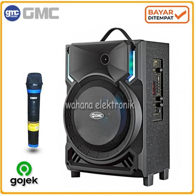 ORIGINAL - SPEAKER AKTIF PORTABLE GMC 8INCH 897H 897R SPEKER BLUETOOTH DG63213ES