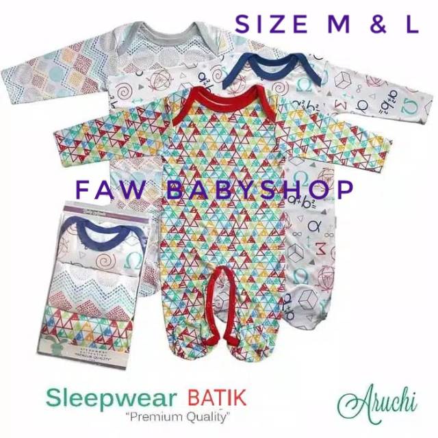 3pcs Baby Aruchi Sleepwear Aruchi/ Sleepsuit Aruchi/ Jumper Panjang Piyama Bayi