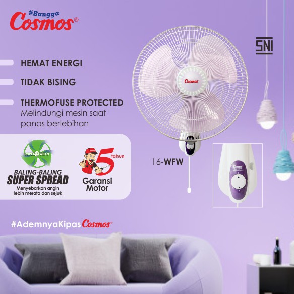 Kipas Angin Cosmos 16 WFW / Wall Fan Cosmos 16WFW